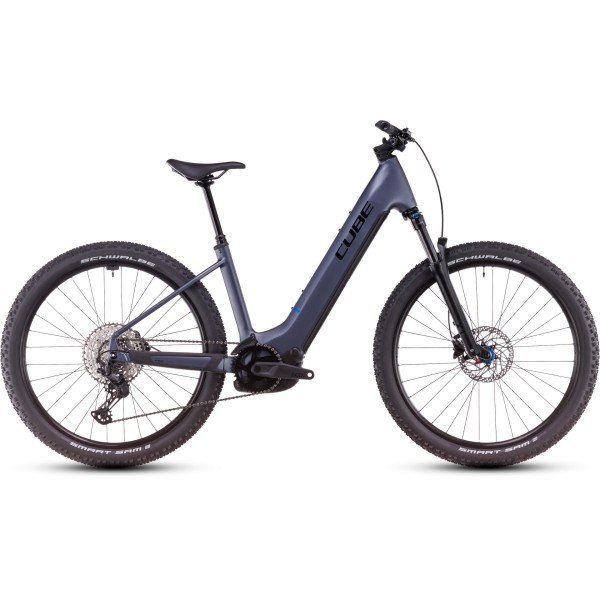 Električno Gorsko Kolo CUBE REACTION HYBRID PRO 600 EasyEntry 2025 metalicgrey'n'black